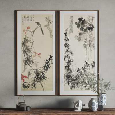 新中式装饰画3D模型下载